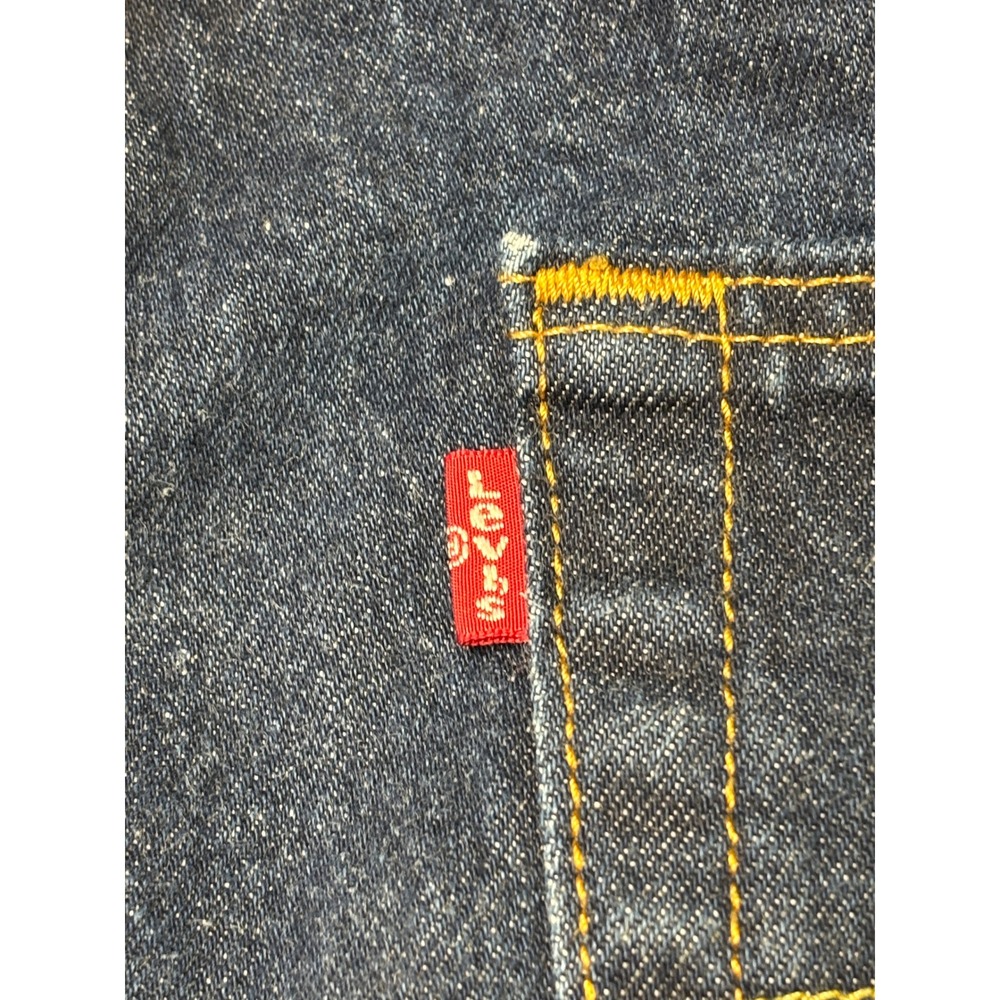 Levis 501 Original Fit Mens Dark Wash Straight‎ Leg Button Fly Jeans 38x32 - Picture 9 of 15